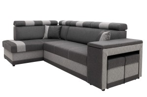 Narożnik Szary Duży z Funkcją Spania WOJTEK