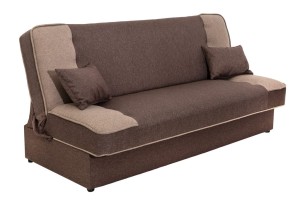 Wersalka Tapicerowana Brązowa bez Boków FINKA