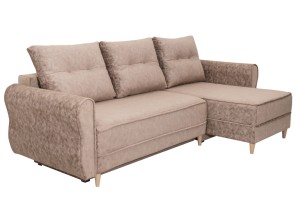 Narożnik Tapicerowany Beżowy Glamour