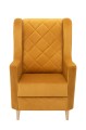 Fotel tapicerowany uszak złoty