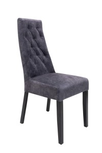 Krzesło tapicerowane ciemnoszare KOMIN PIK