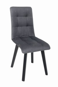 Krzesło Tapicerowane Szare do Jadalni FOTELIK