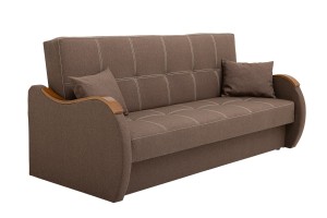 Wersalka Tapicerowana z Ozdobnymi Przeszyciami Brązowa PANAMA