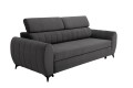 sofa tapicerowana rozkładana ciemna z funkcją spania